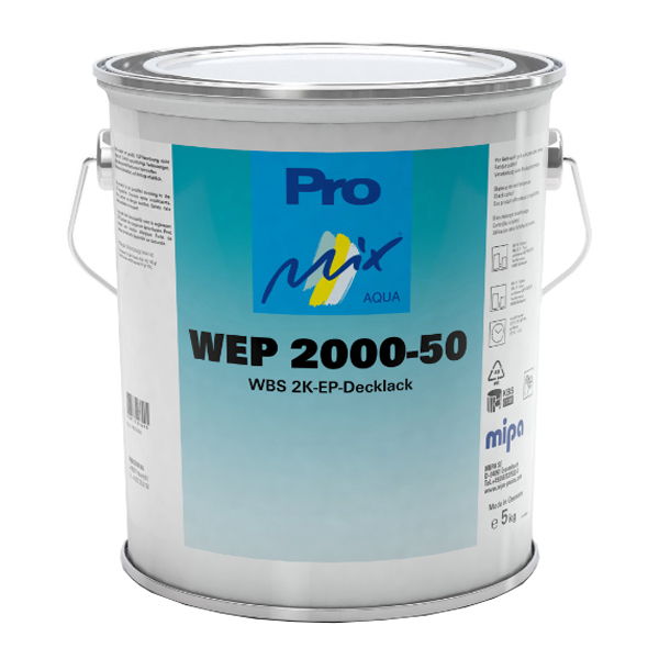 WEP 2000-50 WBS 2K EP Topcoat Semi Gloss (4KG)