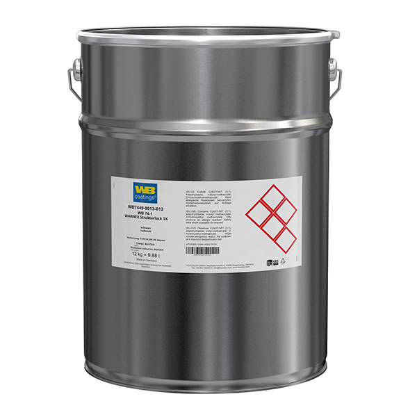WARNEX WB 74-1 Textured Lacquer 1K Black Semi-matt 12KG
